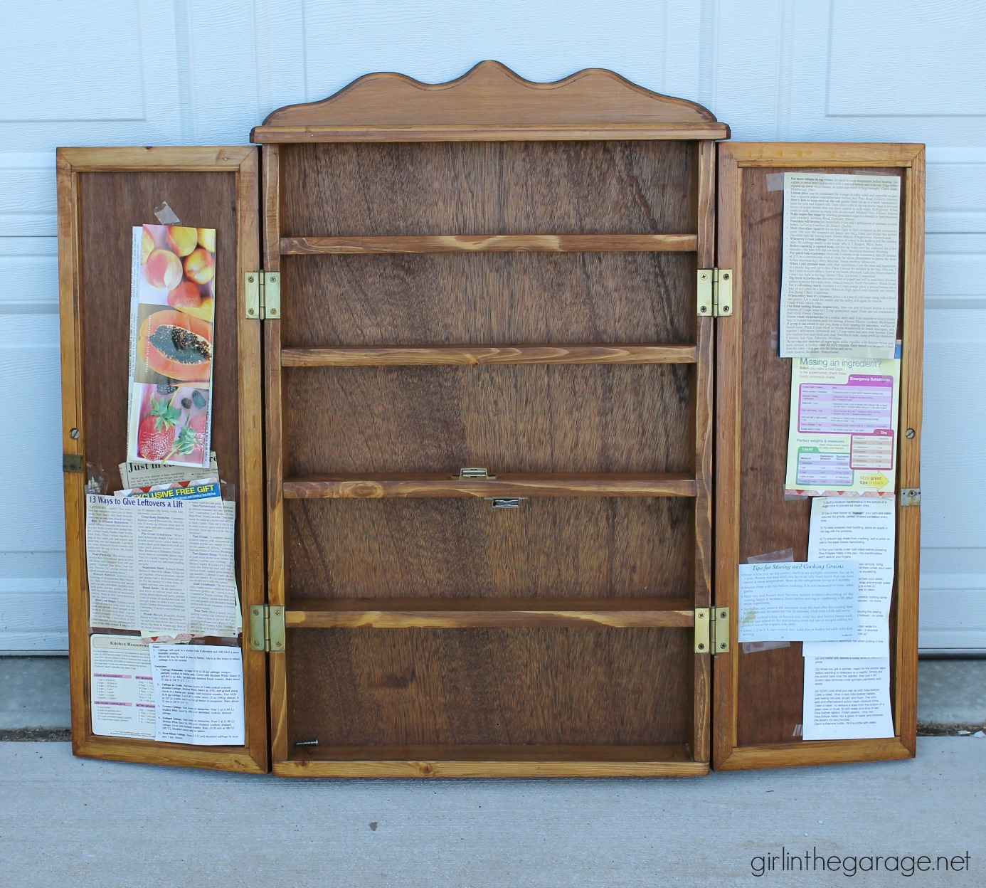 Pretty Papered Cabinet Makeover Girl In The Garage