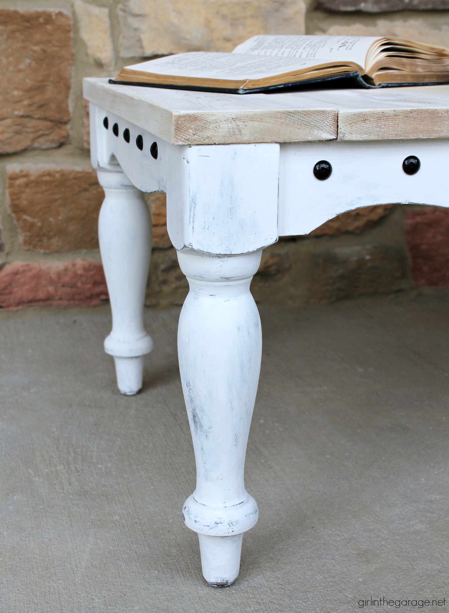 Easy DIY Foot Stool Made from an Old Table