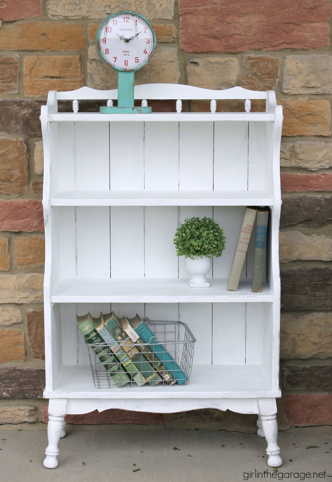 White painted bookcase idea - Girl in the Garage