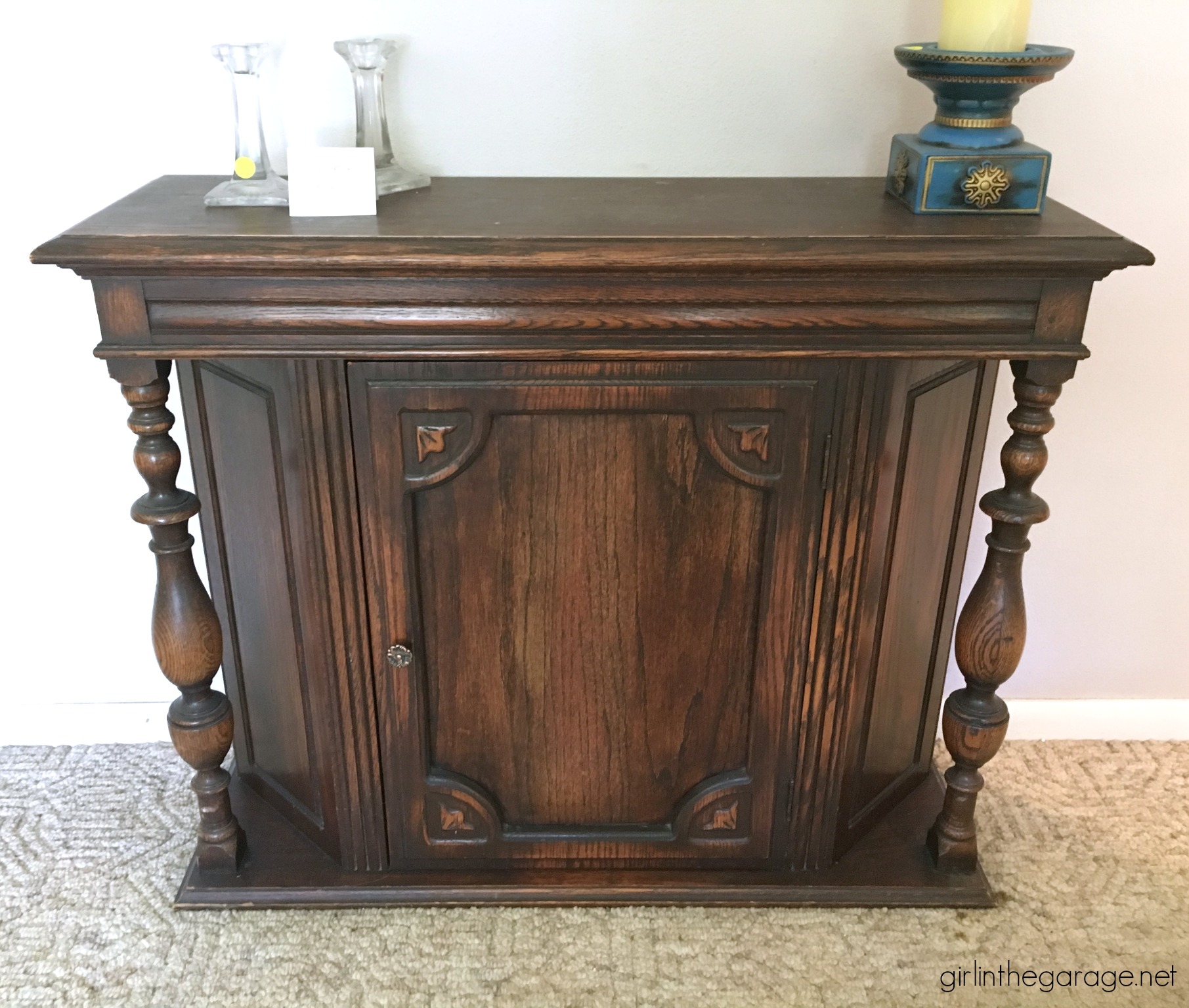 DIY Simple furniture makeovers - transform thrifted furniture into refreshed pieces with some TLC and paint. Tutorial by Girl in the Garage