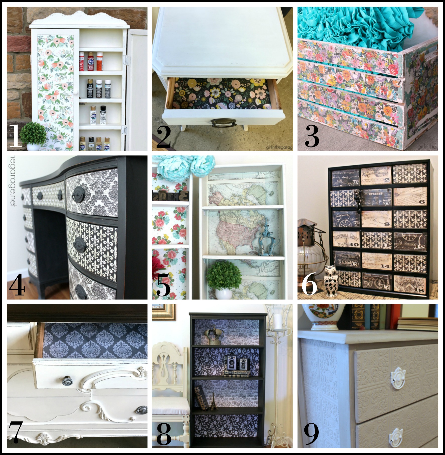 How To Decoupage Furniture Girl In The Garage