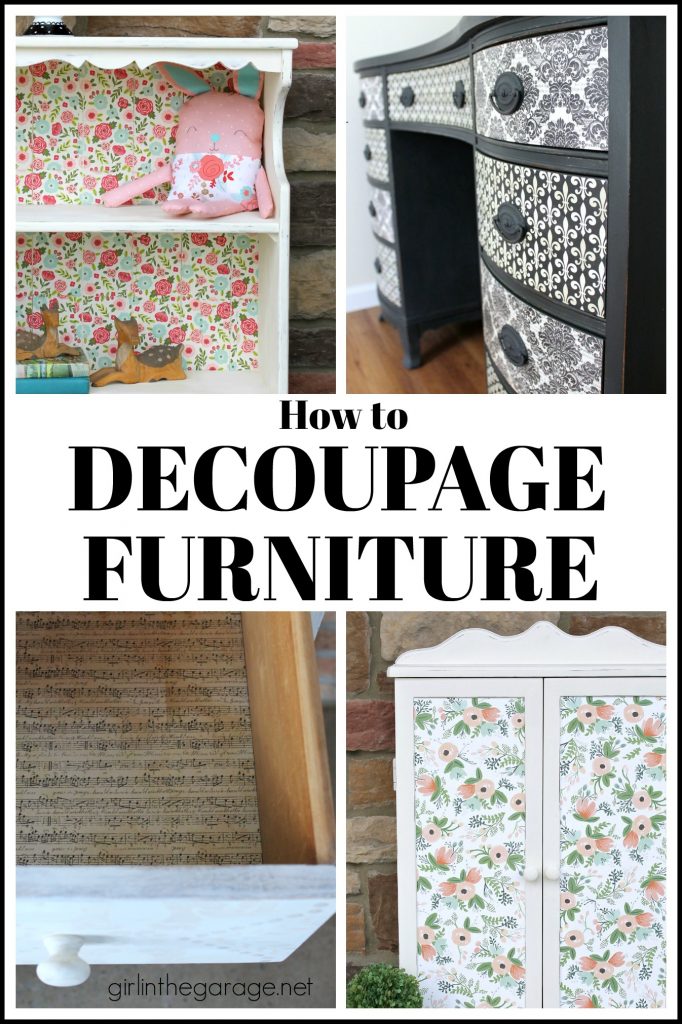 How to Decoupage Furniture - Girl in the Garage®