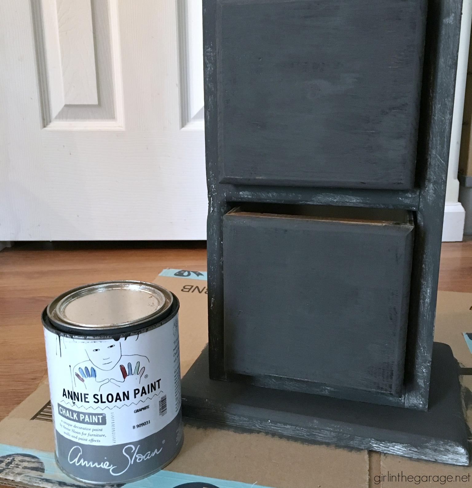 If you want the stained look, but can't have it. Learn how to paint furniture to look like stain. Plus: A card catalog makeover with this faux stain finish! By Girl in the Garage