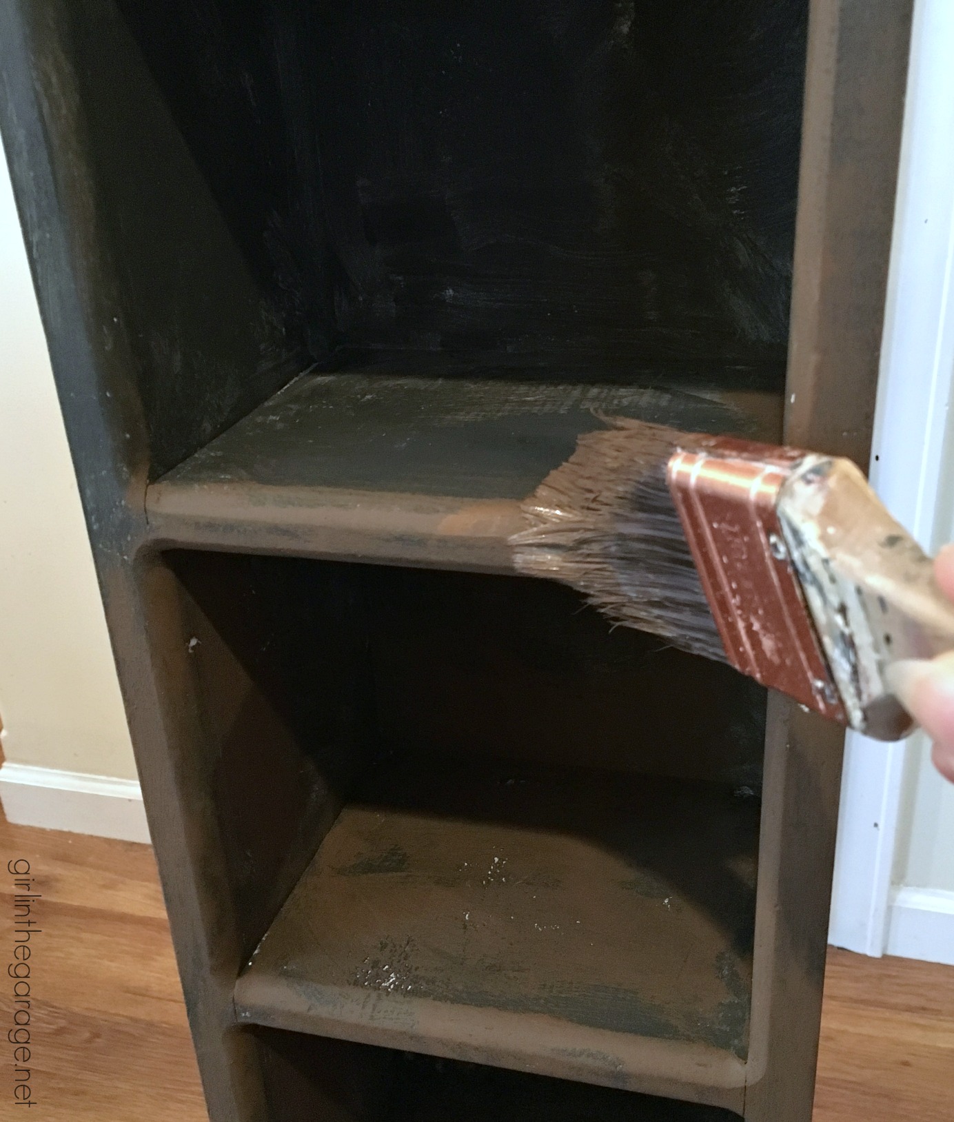 If you want the stained look, but can't have it. Learn how to paint furniture to look like stain. Plus: A card catalog makeover with this faux stain finish! By Girl in the Garage