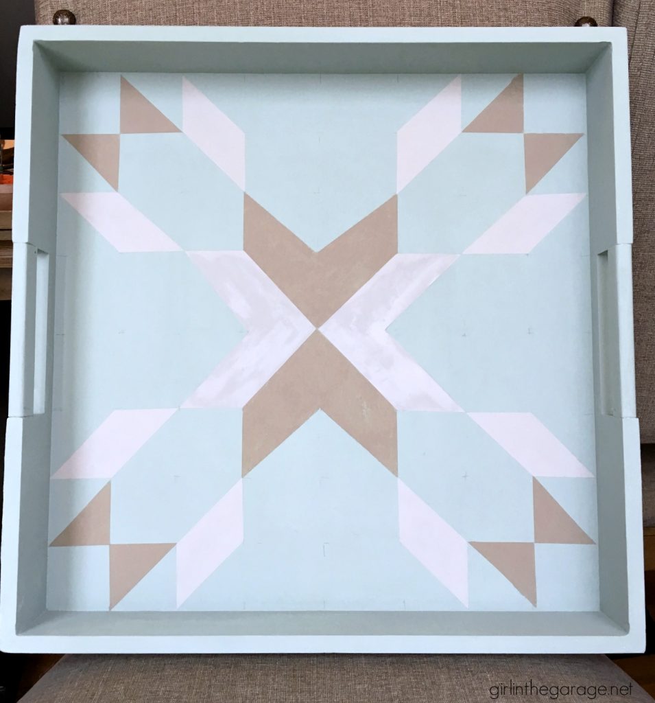 how-to-paint-a-barn-quilt-on-a-thrifted-tray-girl-in-the-garage