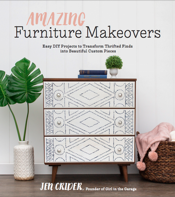 Amazing Furniture Makeovers book by Girl in the Garage, available everywhere now.