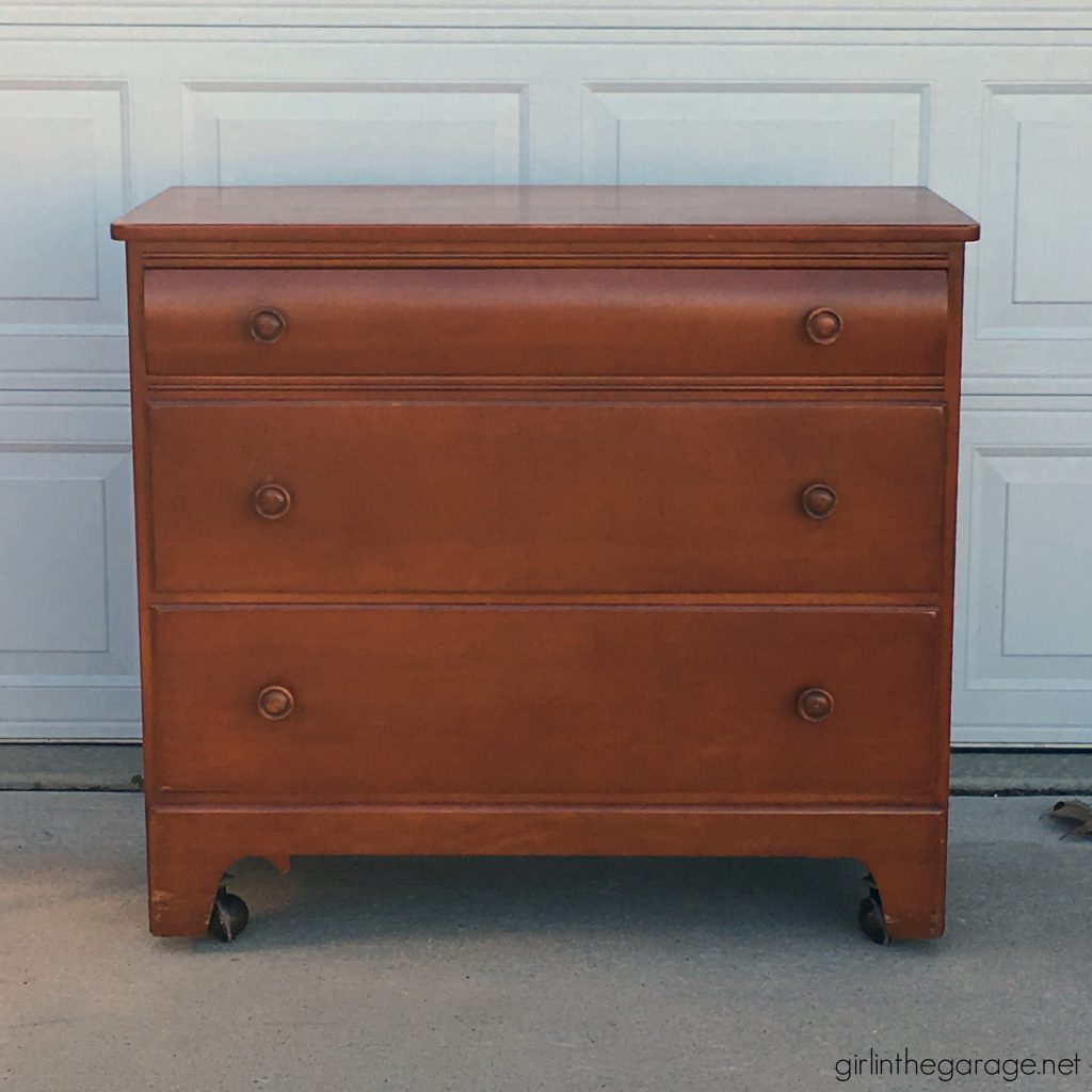 Chic DIY dresser makeover - Trash to treasure project by Girl in the Garage