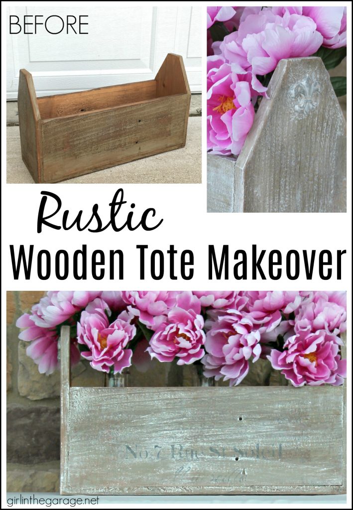 Rustic Wooden Tote Box Makeover - Girl in the Garage®