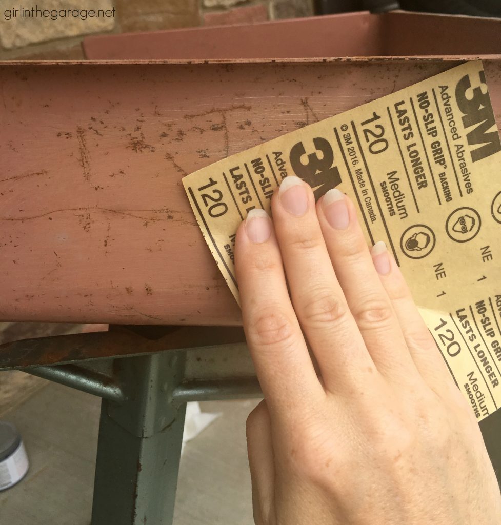 How To Paint A Metal Desk Makeover Two Fails Girl In The Garage