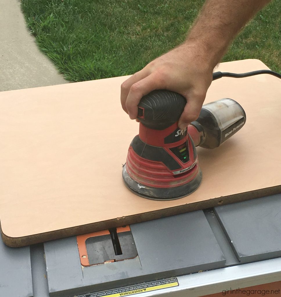 How to paint a vintage metal desk makeover tutorial - Girl in the Garage