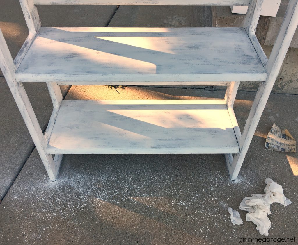 How to paint a folding bookcase - portable and sets up in seconds. Paint a folding bookcase to match your style. By Girl in the Garage