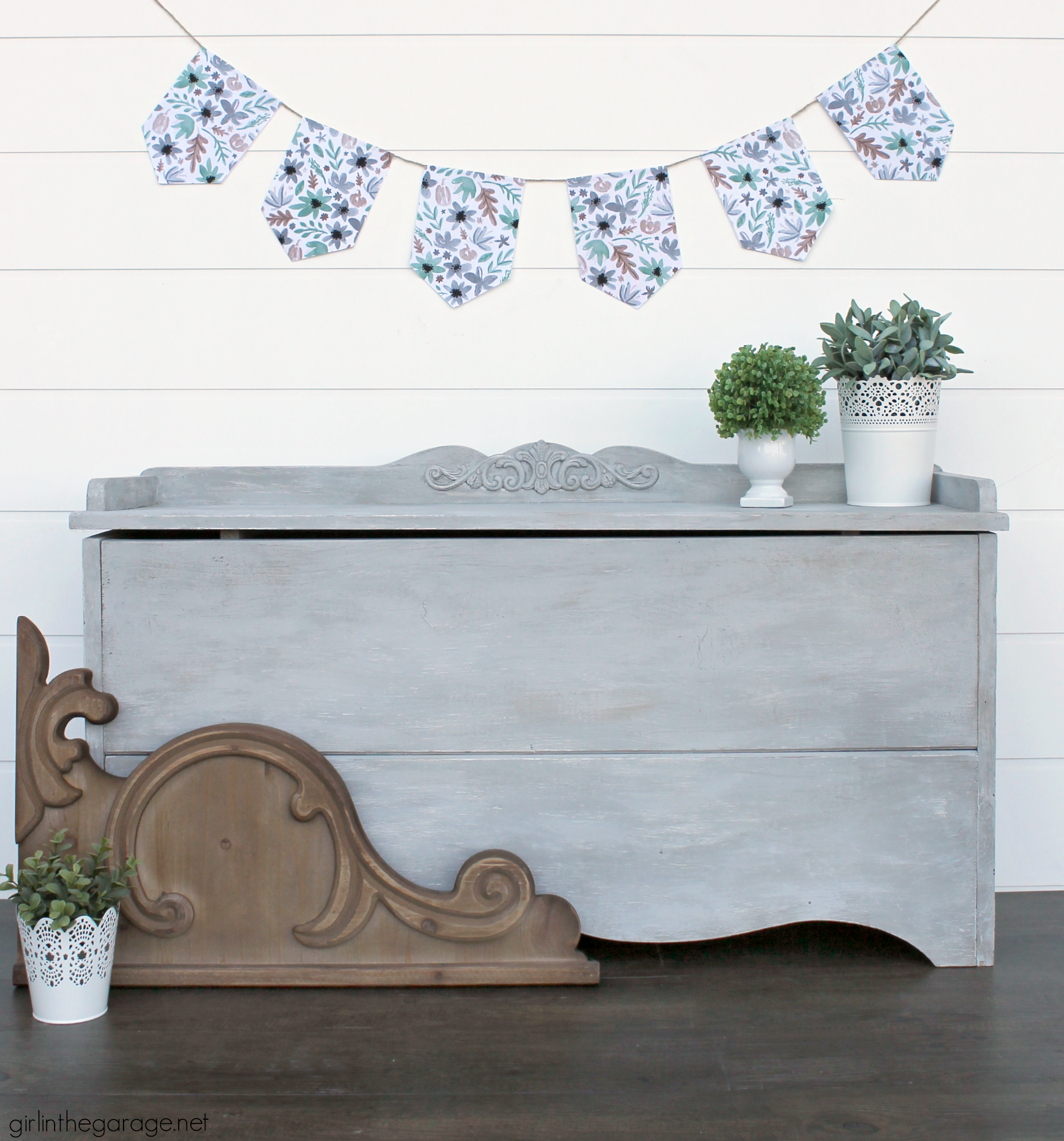 Beautiful painted cedar chest ideas for vintage, antique, Lane, and wooden chests. DIY painted furniture ideas by Girl in the Garage