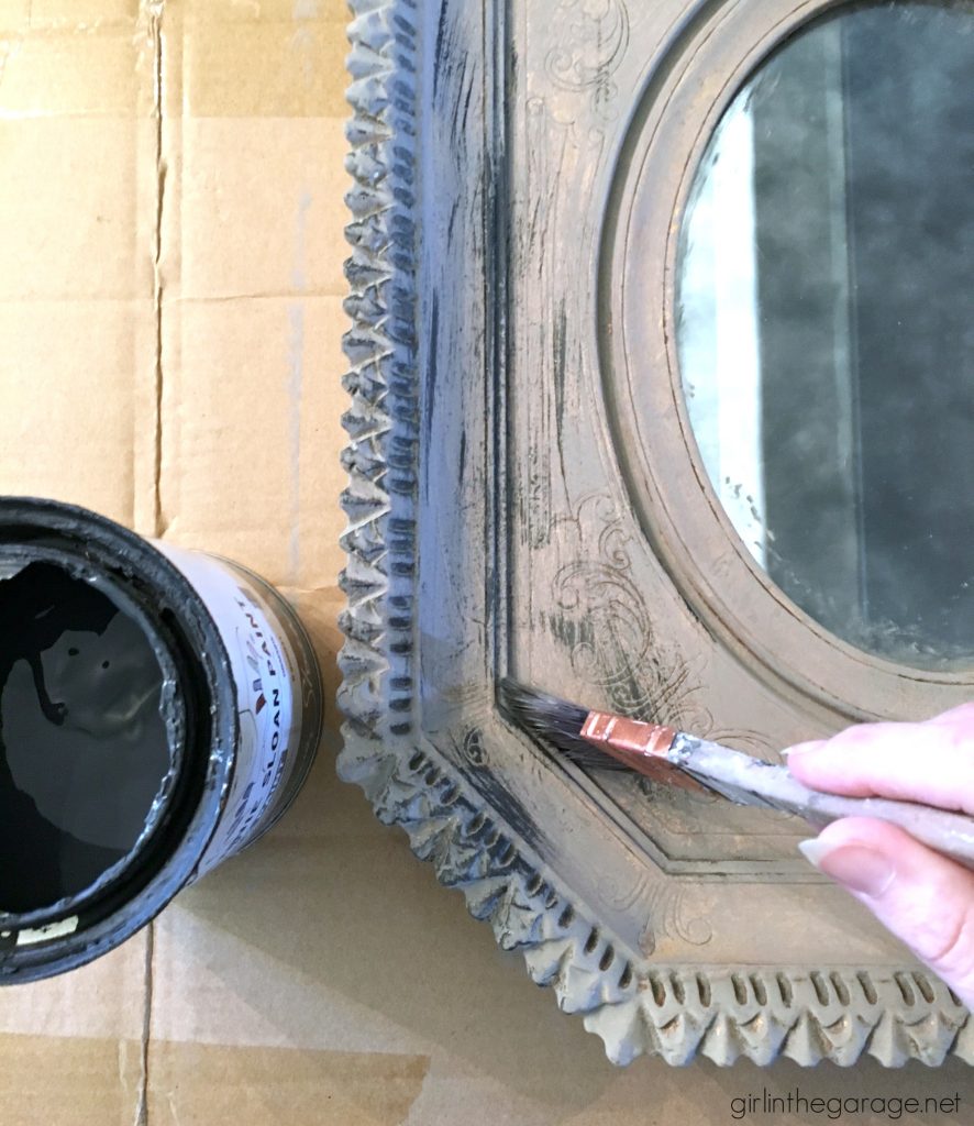 Vintage mirror makeover with Chalk Paint layers - Girl in the Garage