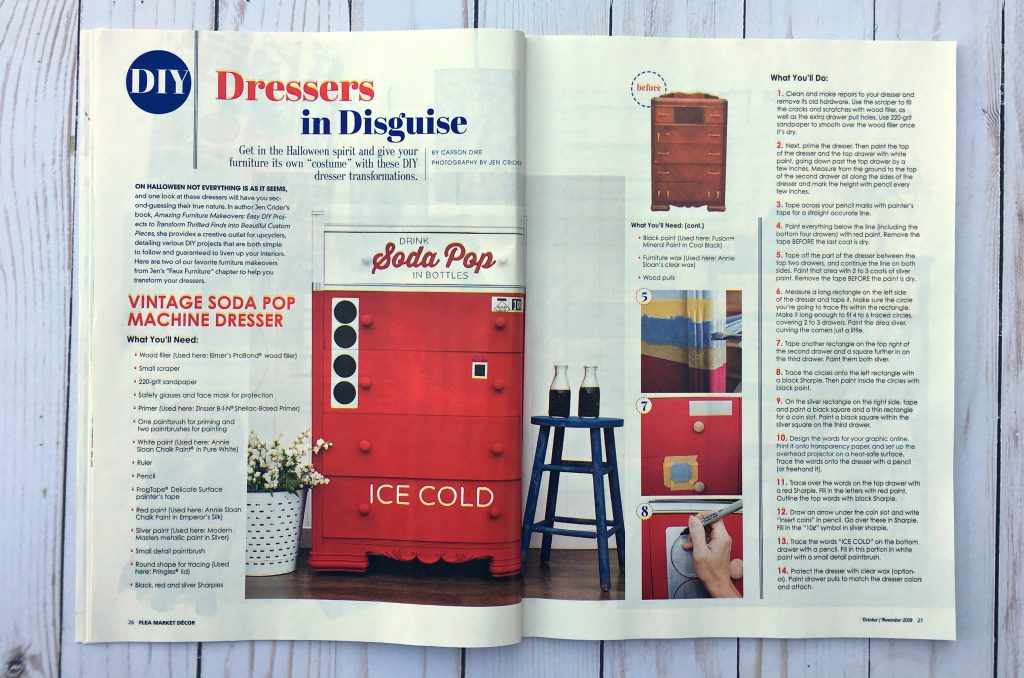 Flea Market Decor magazine feature - Girl in the Garage