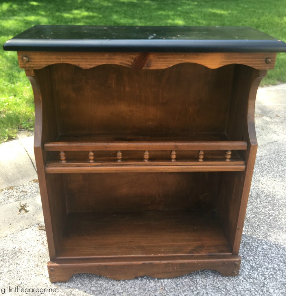 Before: Vintage bookcase makeover by Girl in the Garage