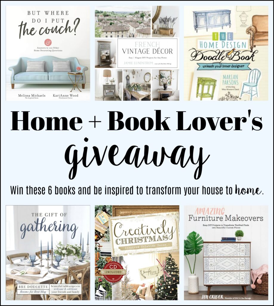 Home + Book Lover's Giveaway - win 6 DIY/decorating books!