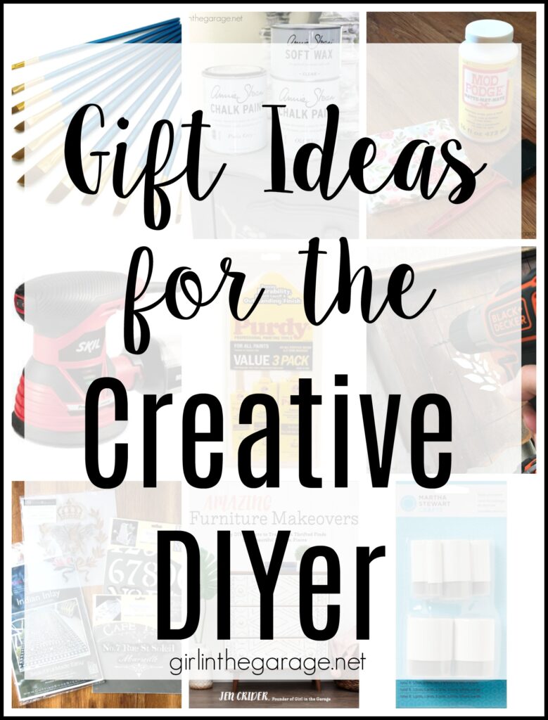 The best most helpful gift ideas for anyone who loves creative DIY projects and furniture makeovers (or to add to your own wish list). By Girl in the Garage