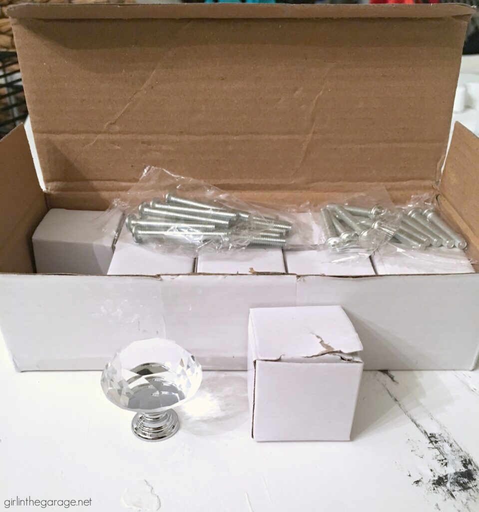 Crystal glass knobs - great deal from Amazon - Girl in the Garage