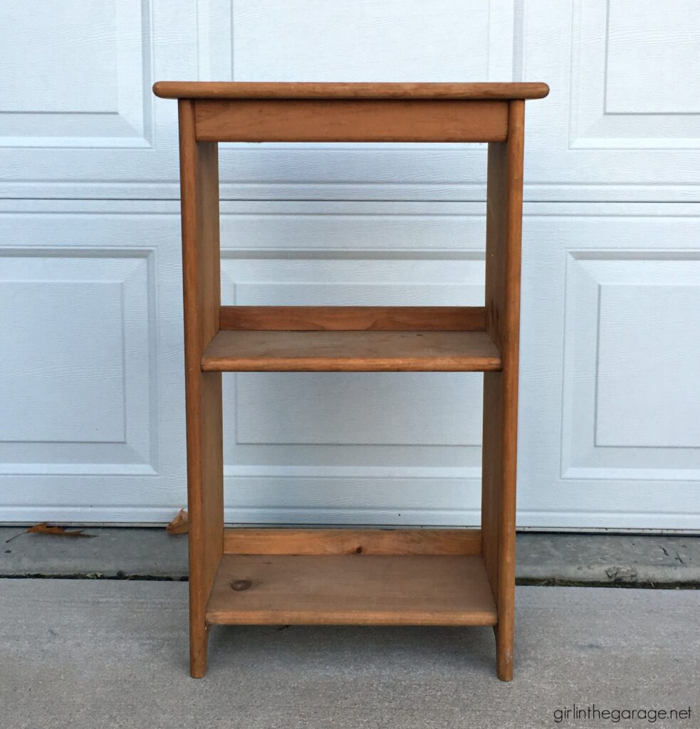 Thrifted painted bookcase makeover - Girl in the Garage