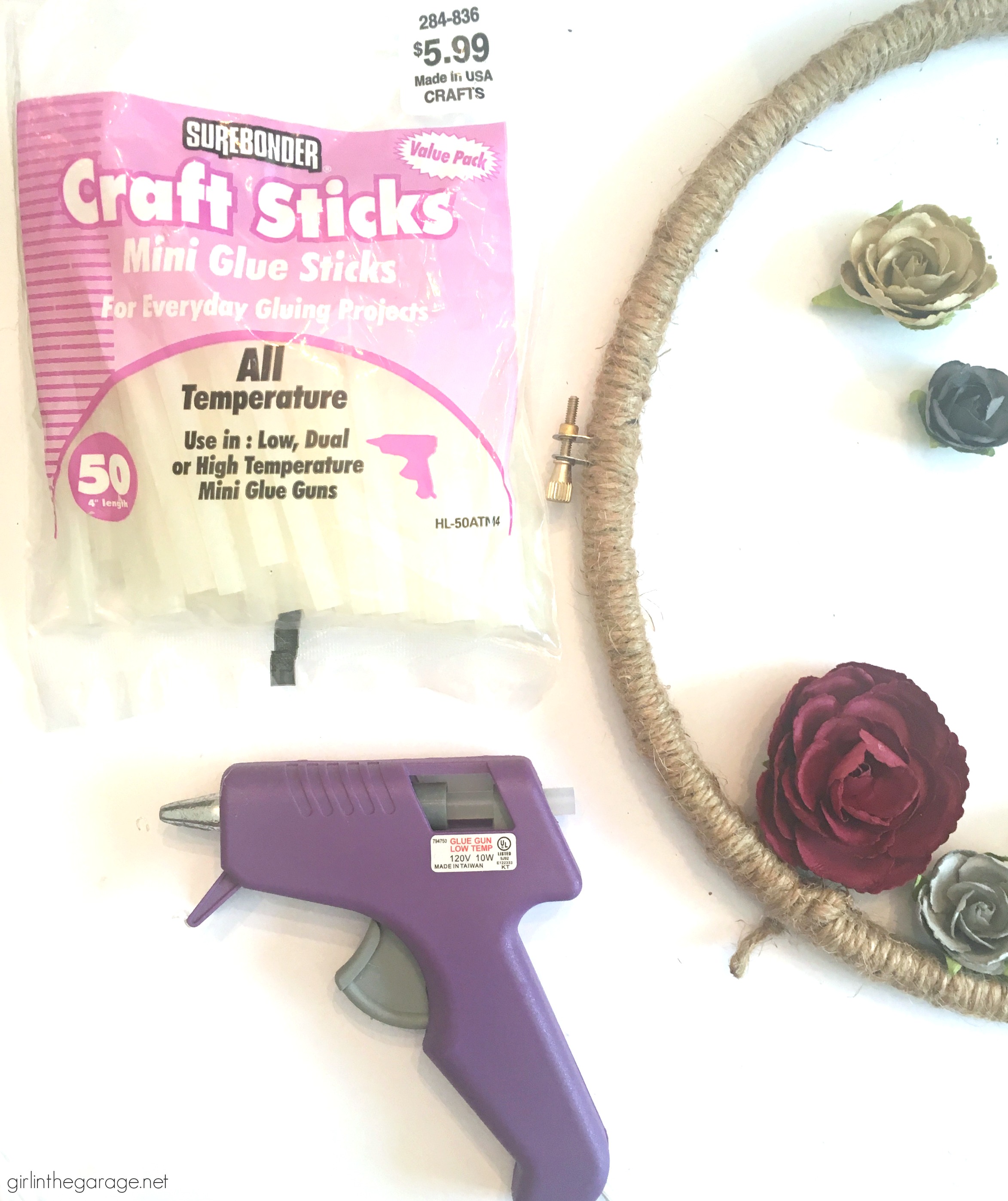 IMG_8006flowerwreathhotgluegun Girl in the Garage®