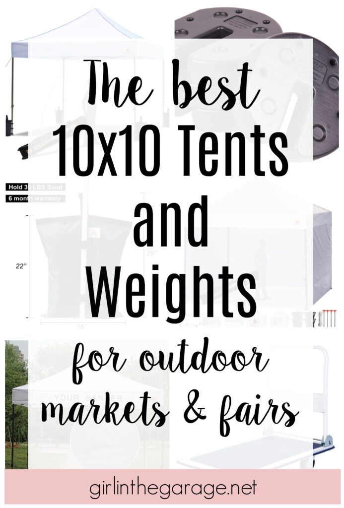 Discover the best highly-rated 10x10 canopy tents, tent weights, and other gear to help make your outdoor market booth a success. By Girl in the Garage