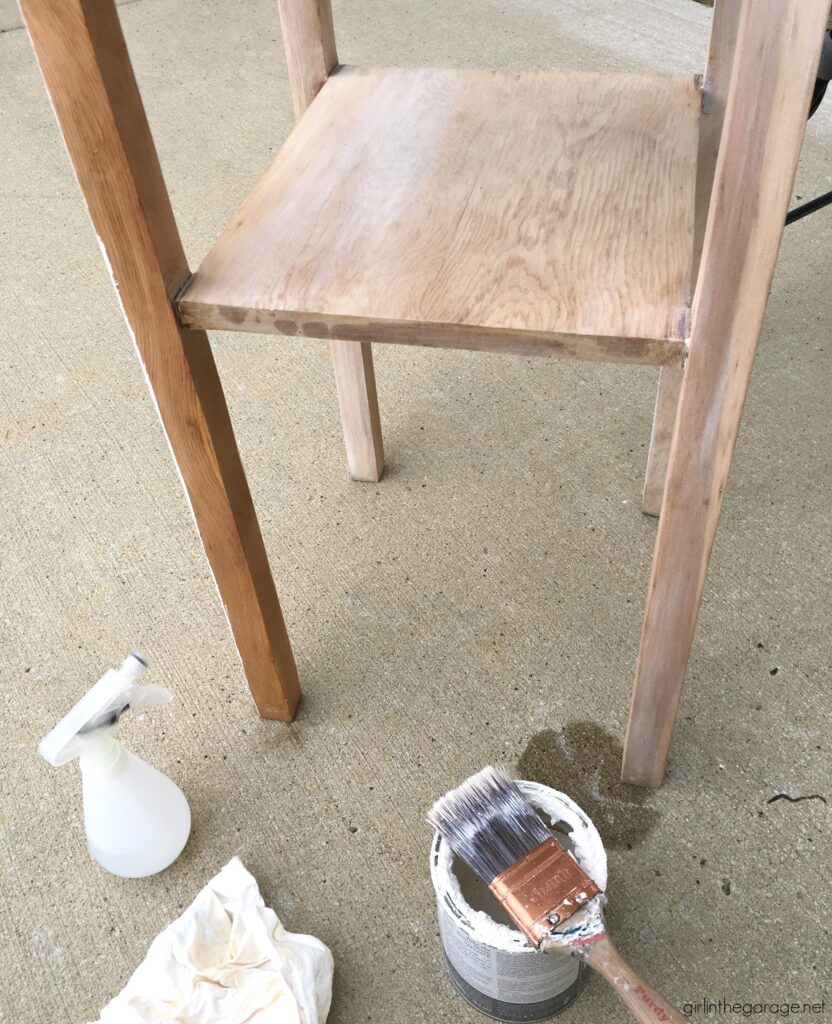 Learn easy steps to whitewash with Chalk Paint in this stunning table makeover tutorial by Girl in the Garage