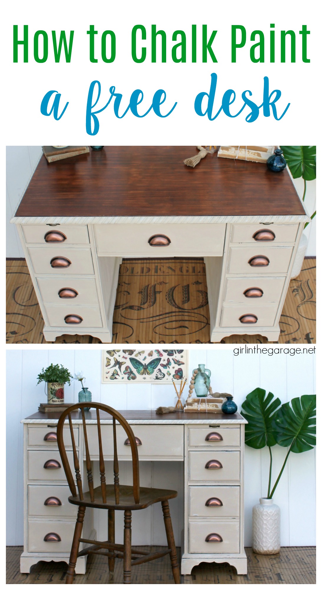 howtochalkpaintfreedesk Girl in the Garage®