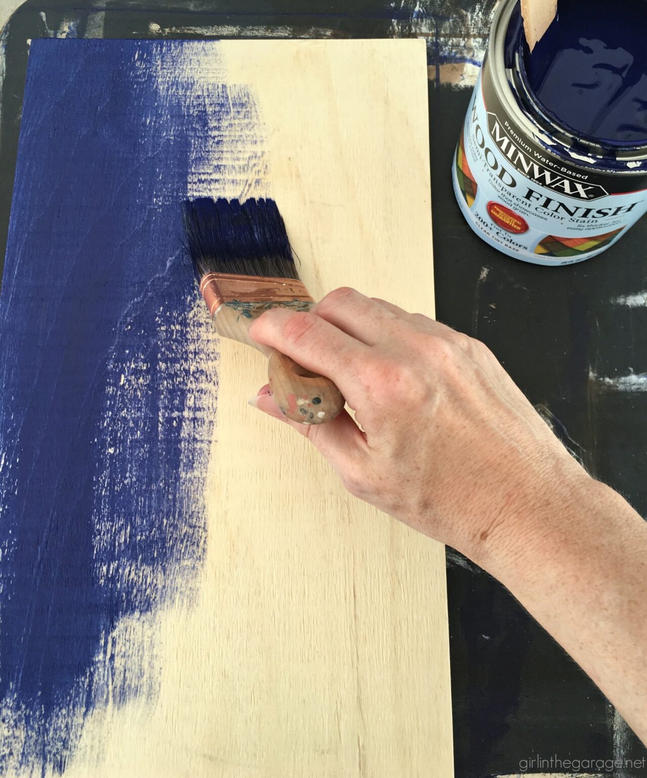 How to Build and Stain a Wooden Crate Bookshelf Girl in the Garage®