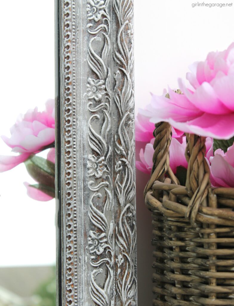 How to Paint a Mirror Frame Silver