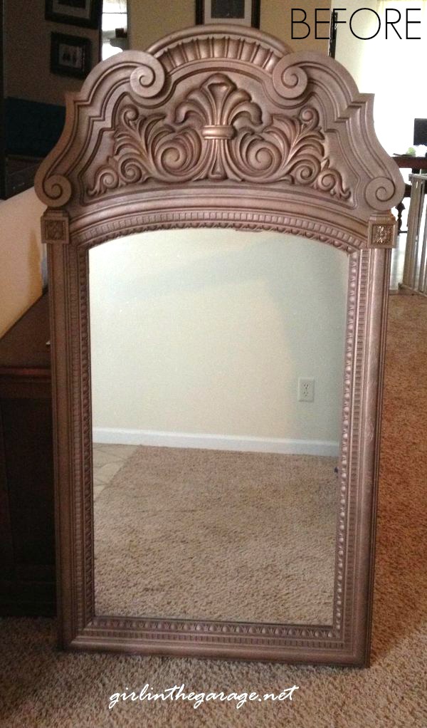 Learn how painting a mirror frame with Chalk Paint can give you a beautiful new look on a budget. See how two vintage mirrors were updated easily! DIY makeover ideas by Girl in the Garage