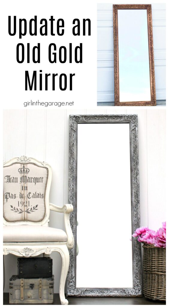 Learn how painting a mirror frame with Chalk Paint can give you a beautiful new look on a budget. See how two vintage mirrors were updated easily! DIY makeover ideas by Girl in the Garage