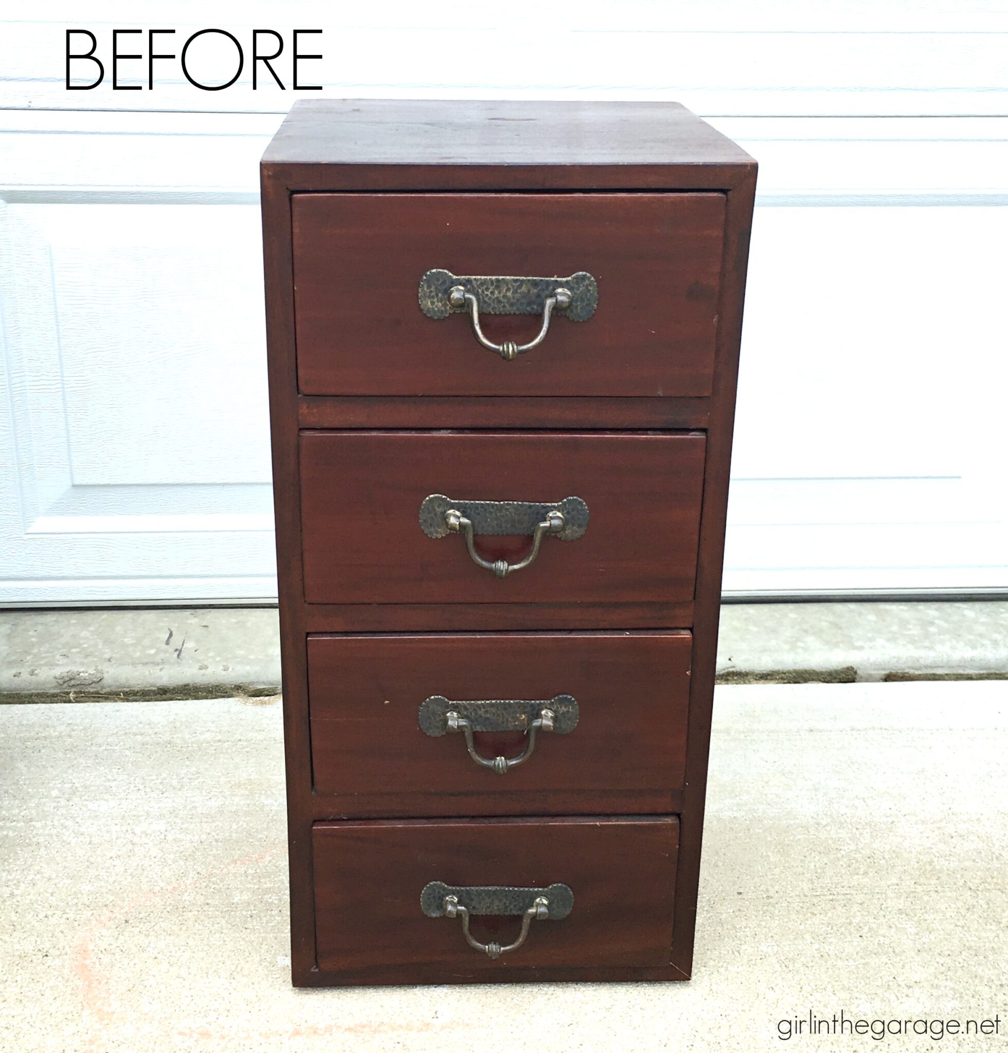 Vintage Trunk Painted Nightstand Girl in the Garage®