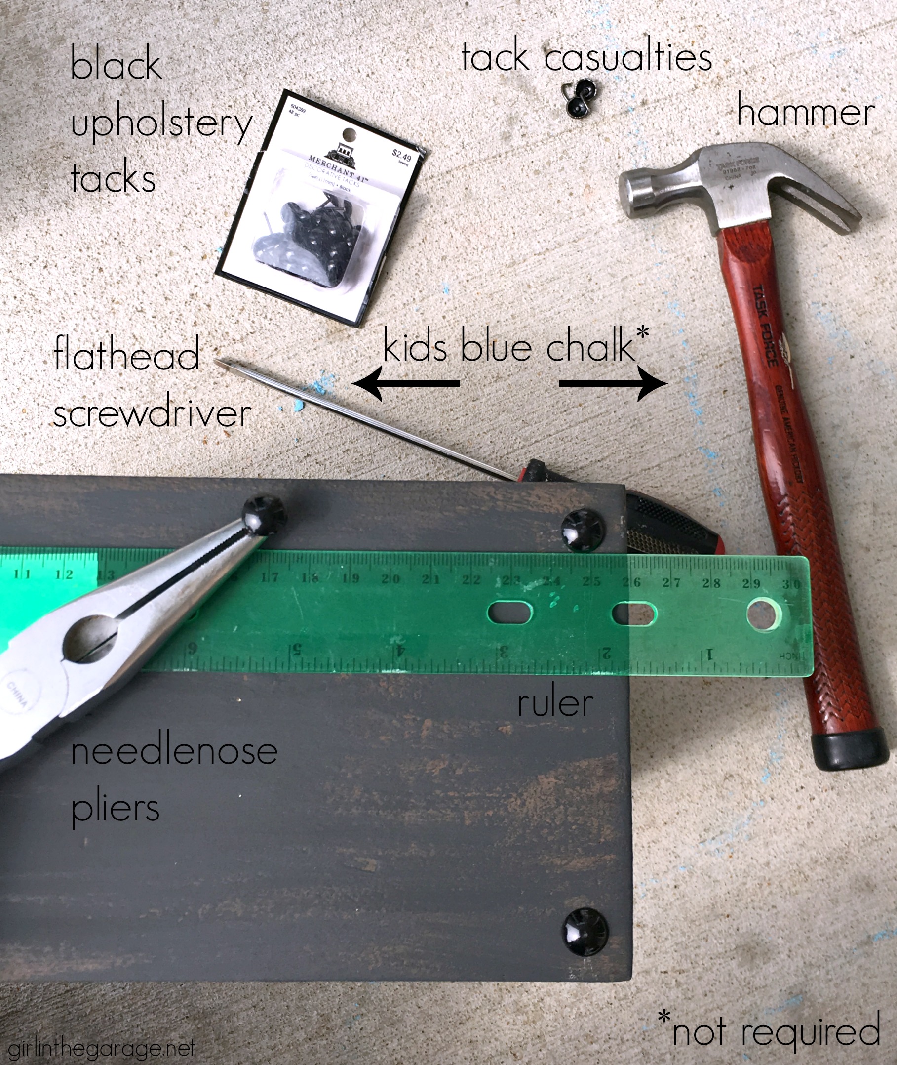 Vintage Trunk Painted Nightstand Girl in the Garage®