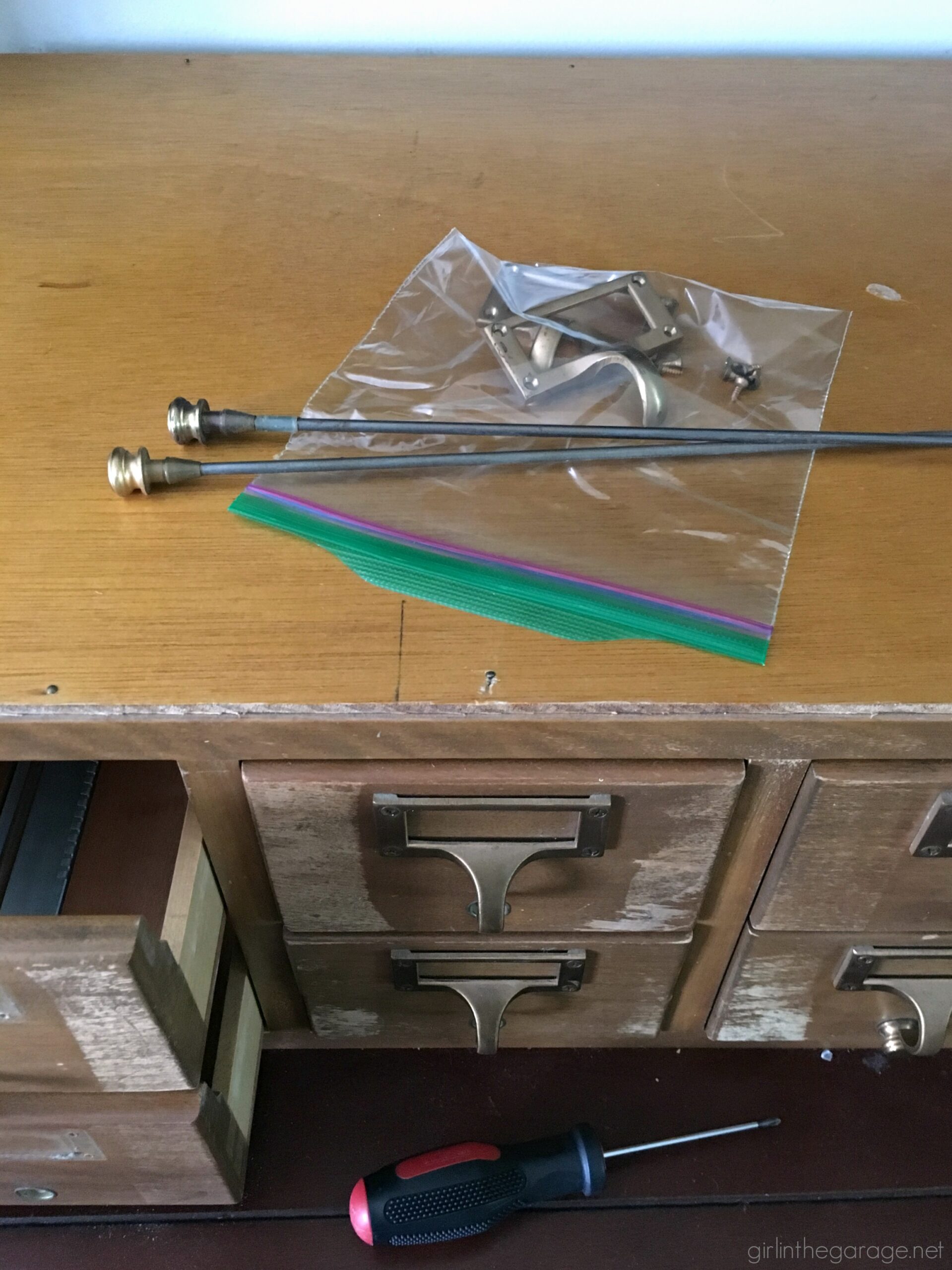 How to Stain Wood Refinished Card Catalog Girl in the Garage®