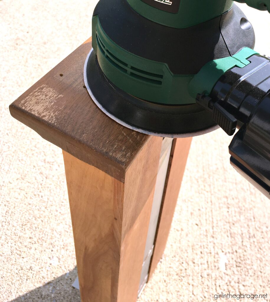 Learn how to stain wood in this refinished card catalog tutorial with Minwax products. #ad DIY makeover ideas by Girl in the Garage