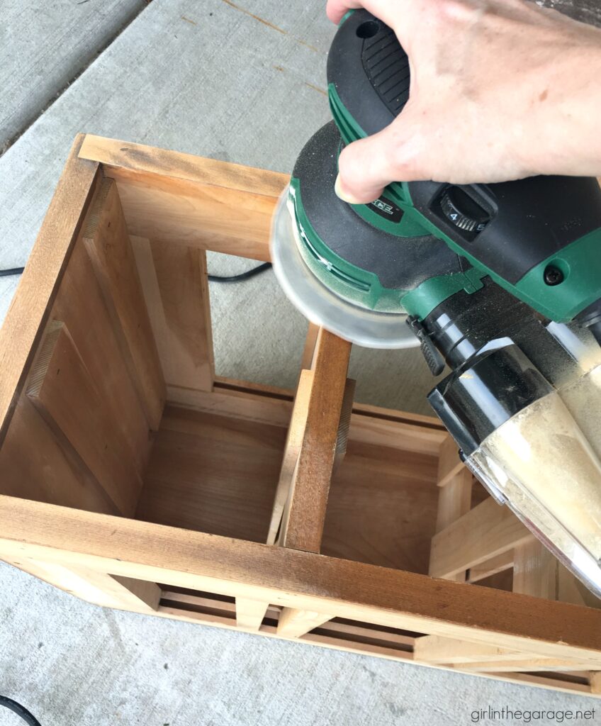 Learn how to stain wood in this refinished card catalog tutorial with Minwax products. #ad DIY makeover ideas by Girl in the Garage