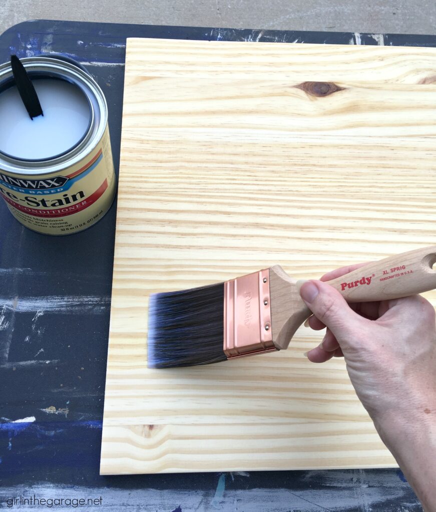 Learn how to stain wood in this refinished card catalog tutorial with Minwax products. #ad DIY makeover ideas by Girl in the Garage