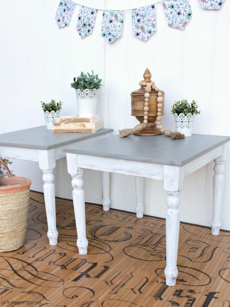 White painted outlet side table