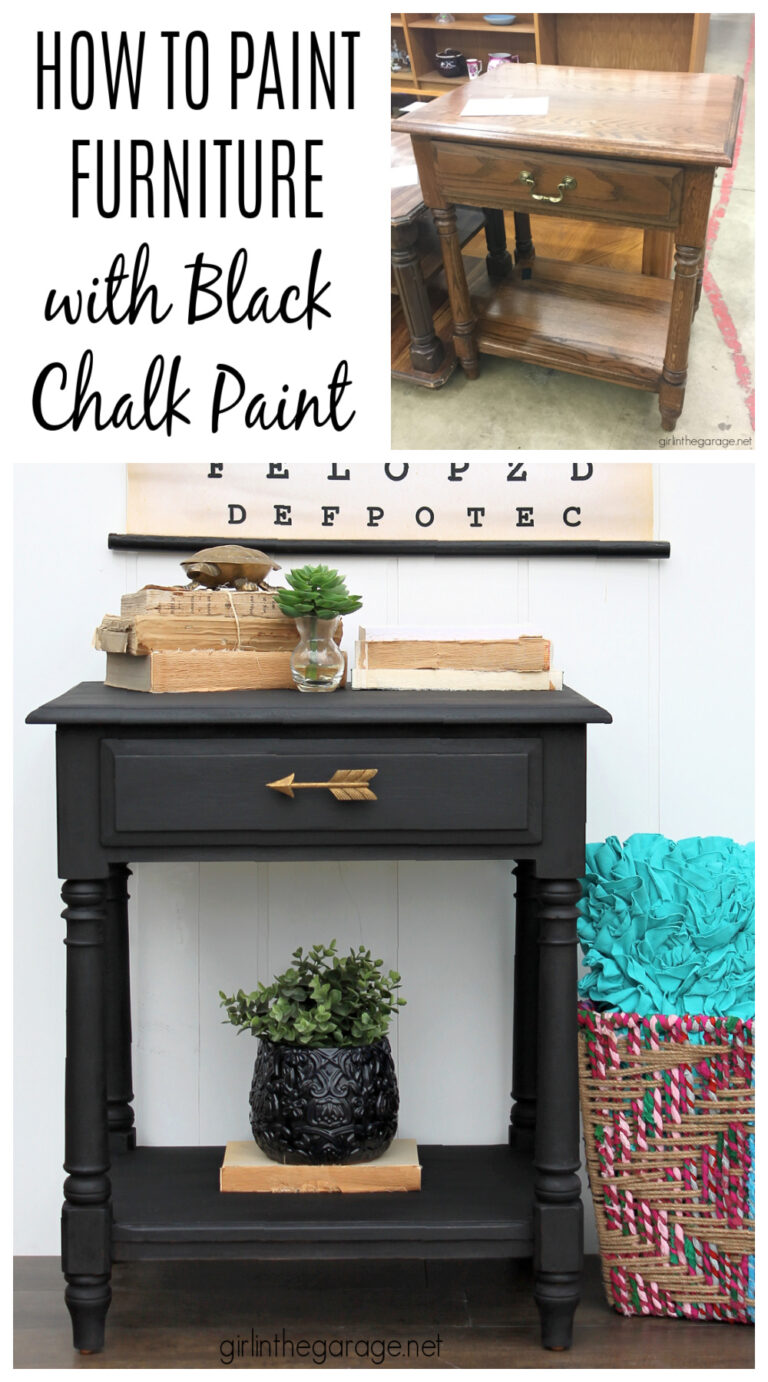 How to Paint Furniture with Black Chalk Paint Girl in the Garage®