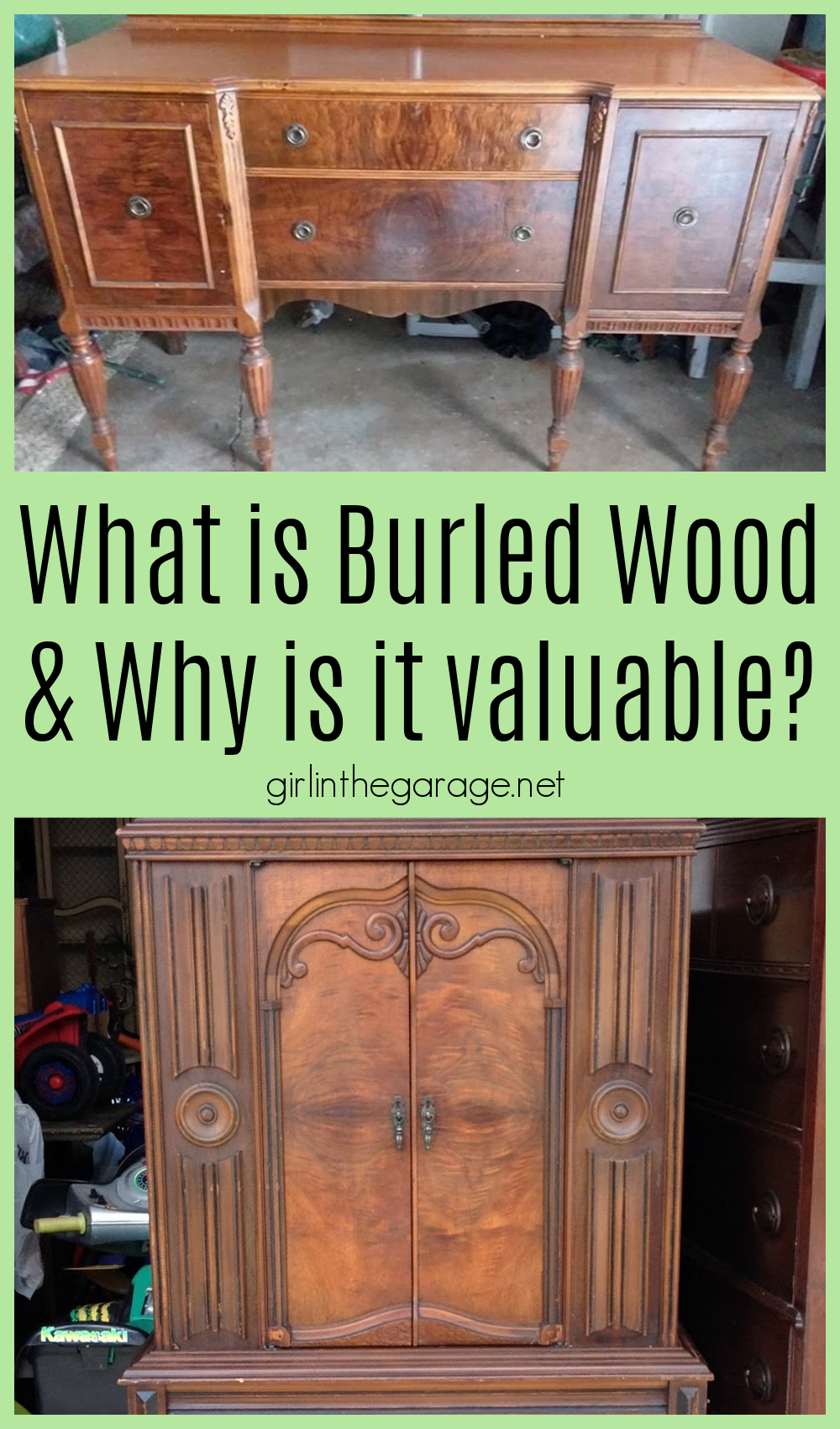 Learn the fascinating history of burled wood and discover why it's so rare and valuable. Also see several examples of burl wood furniture. By Girl in the Garage