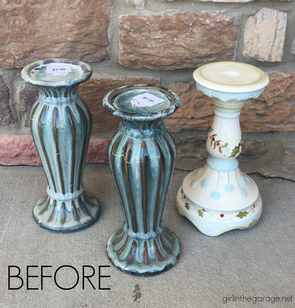 How to Paint Candle Holders - Girl in the Garage®