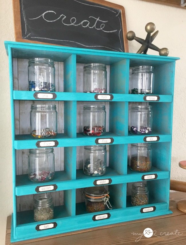 How To Make Upcycled Drawers into a Handy Wall Unit - Pillar Box Blue