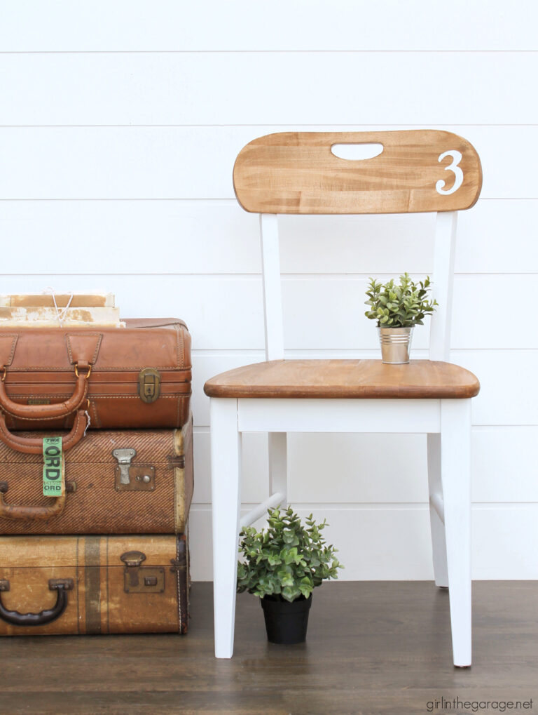 How to Stain and Paint a Wood Chair Girl in the Garage®