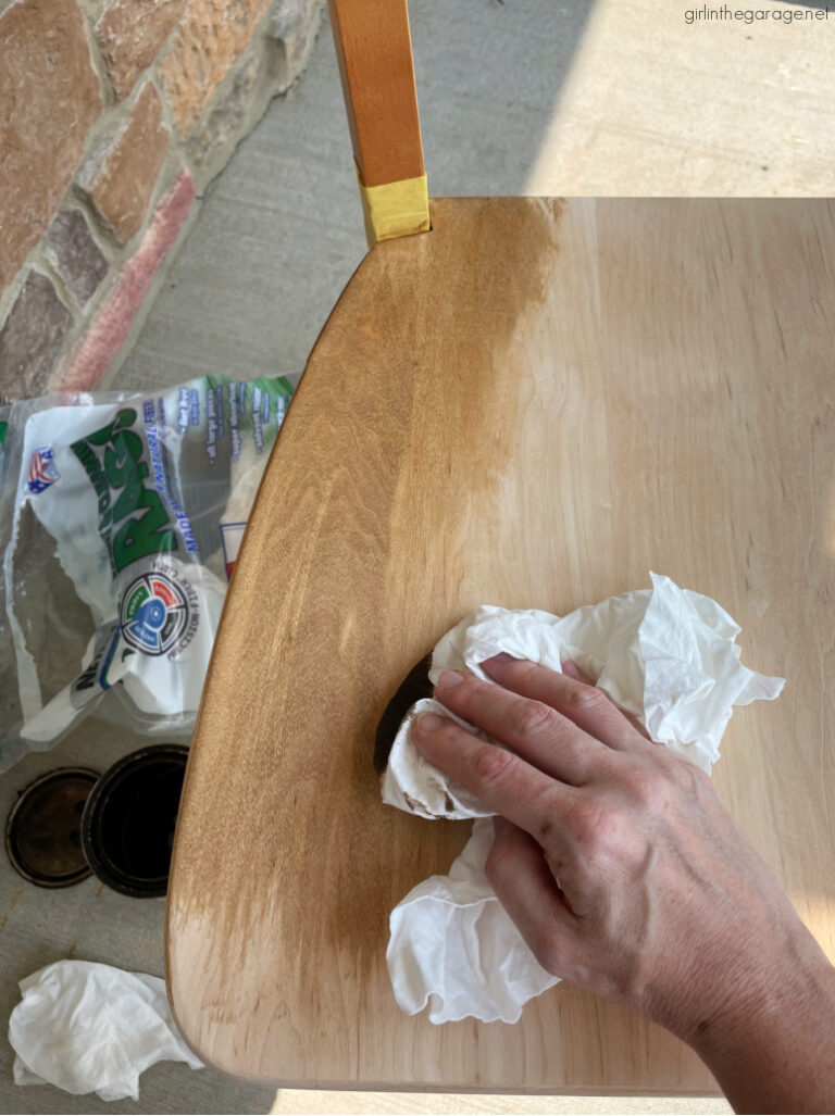 How to Stain and Paint a Wood Chair Girl in the Garage®
