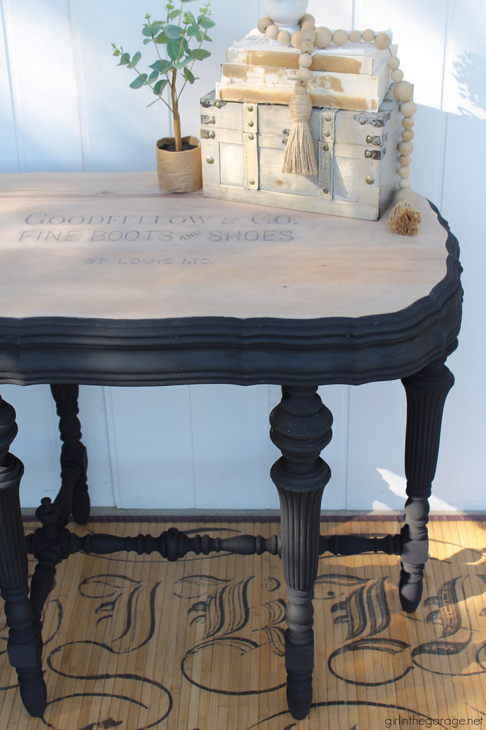 Learn how to refinish an antique parlor table and learn from my past mistakes from when I first painted this table years ago. By Girl in the Garage