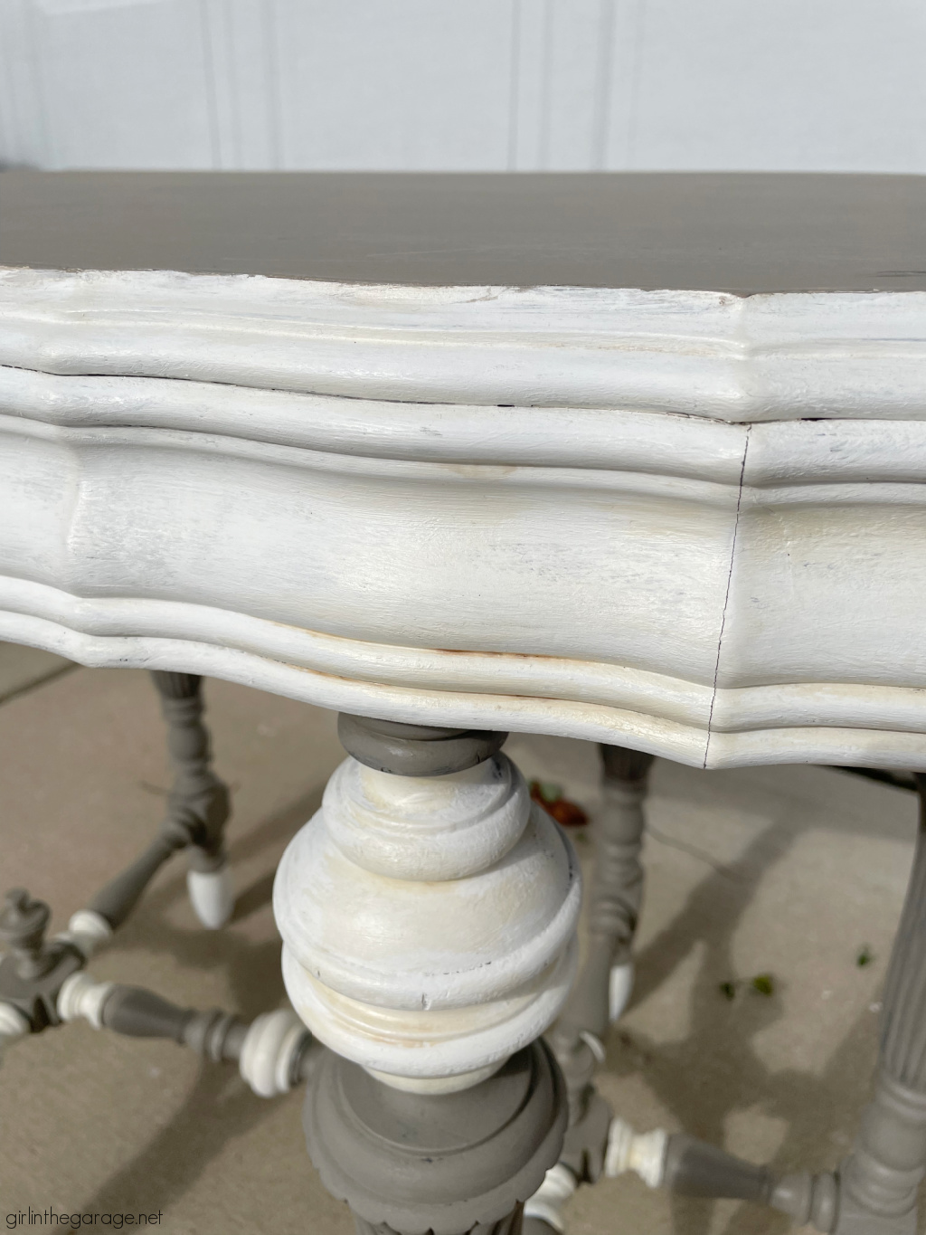 Learn how to refinish an antique parlor table and learn from my past mistakes from when I first painted this table years ago. By Girl in the Garage