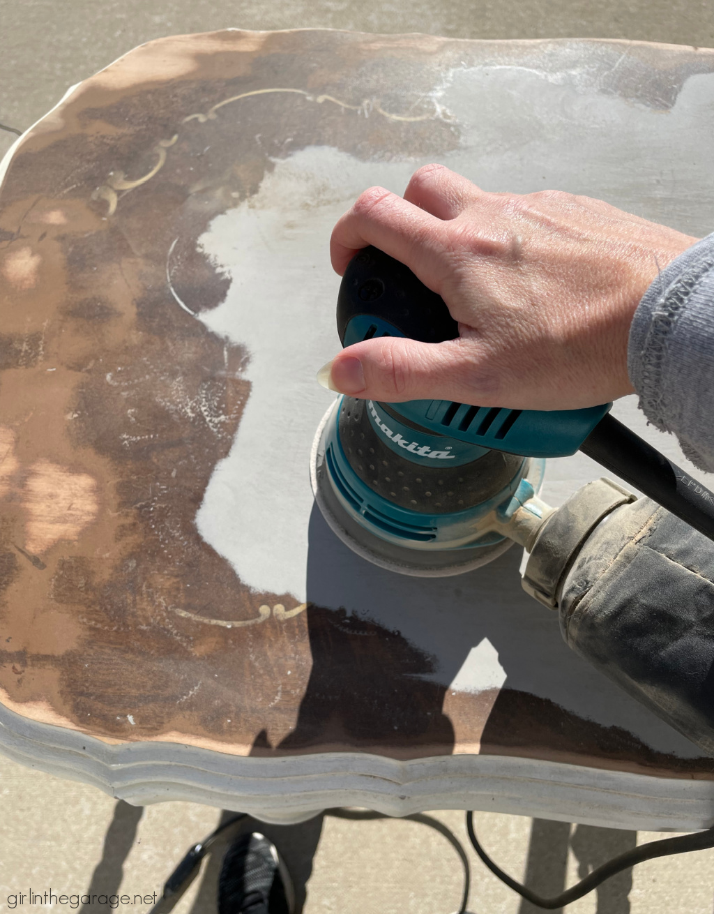 Learn how to refinish an antique parlor table and learn from my past mistakes from when I first painted this table years ago. By Girl in the Garage