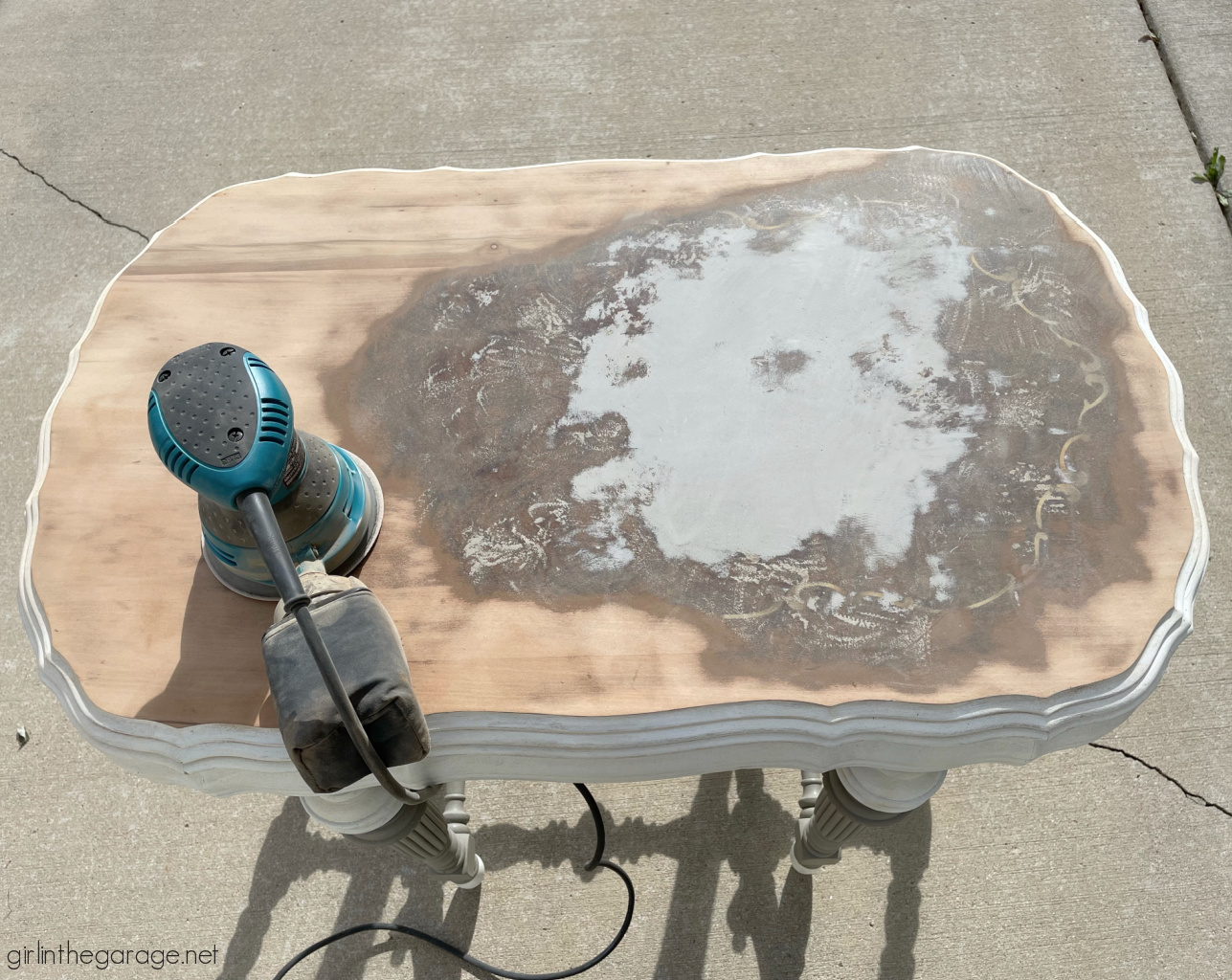 Learn how to refinish an antique parlor table and learn from my past mistakes from when I first painted this table years ago. By Girl in the Garage