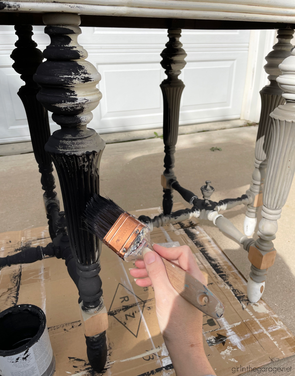 Learn how to refinish an antique parlor table and learn from my past mistakes from when I first painted this table years ago. By Girl in the Garage