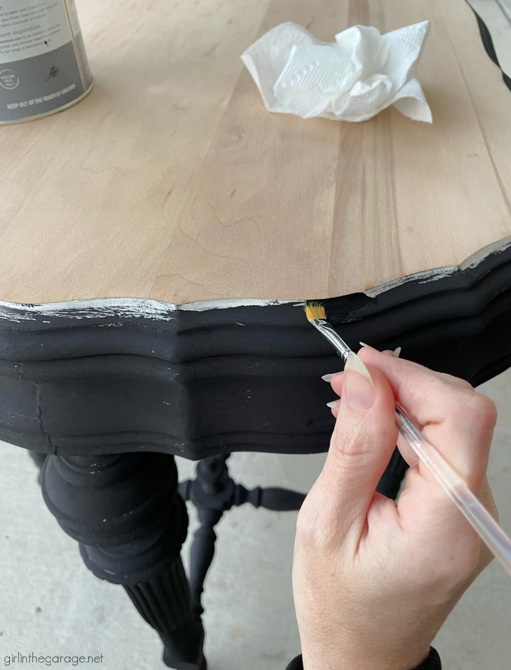 Learn how to refinish an antique parlor table and learn from my past mistakes from when I first painted this table years ago. By Girl in the Garage